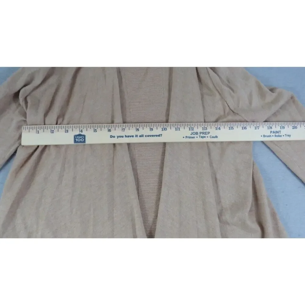 Ann‎ Taylor Wool Blend Women's XS Open Front Ribbed Knit Asymmetrical Cardigan